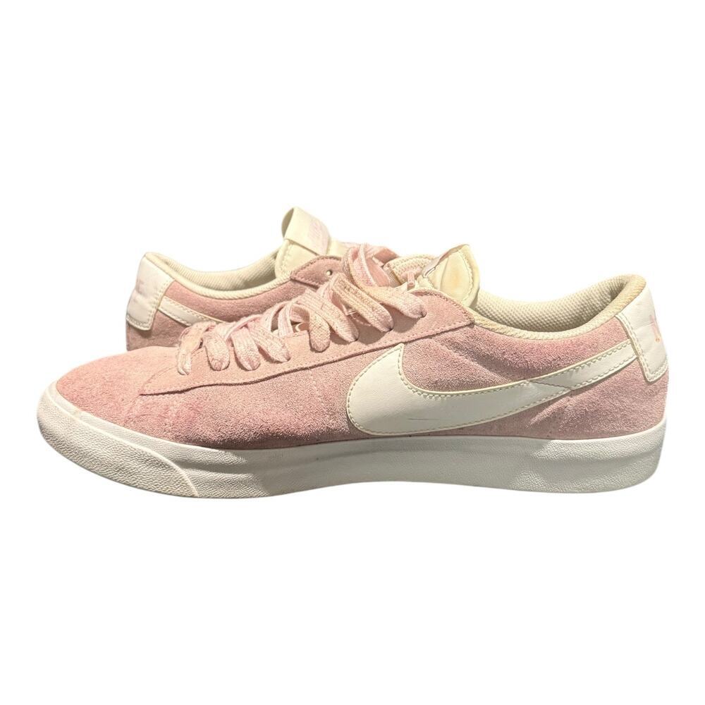 Nike Blazer Low Suede Trainers Men’s Size 10.5 CZ4703-600 Pink White Sneakers - Picture 7 of 9